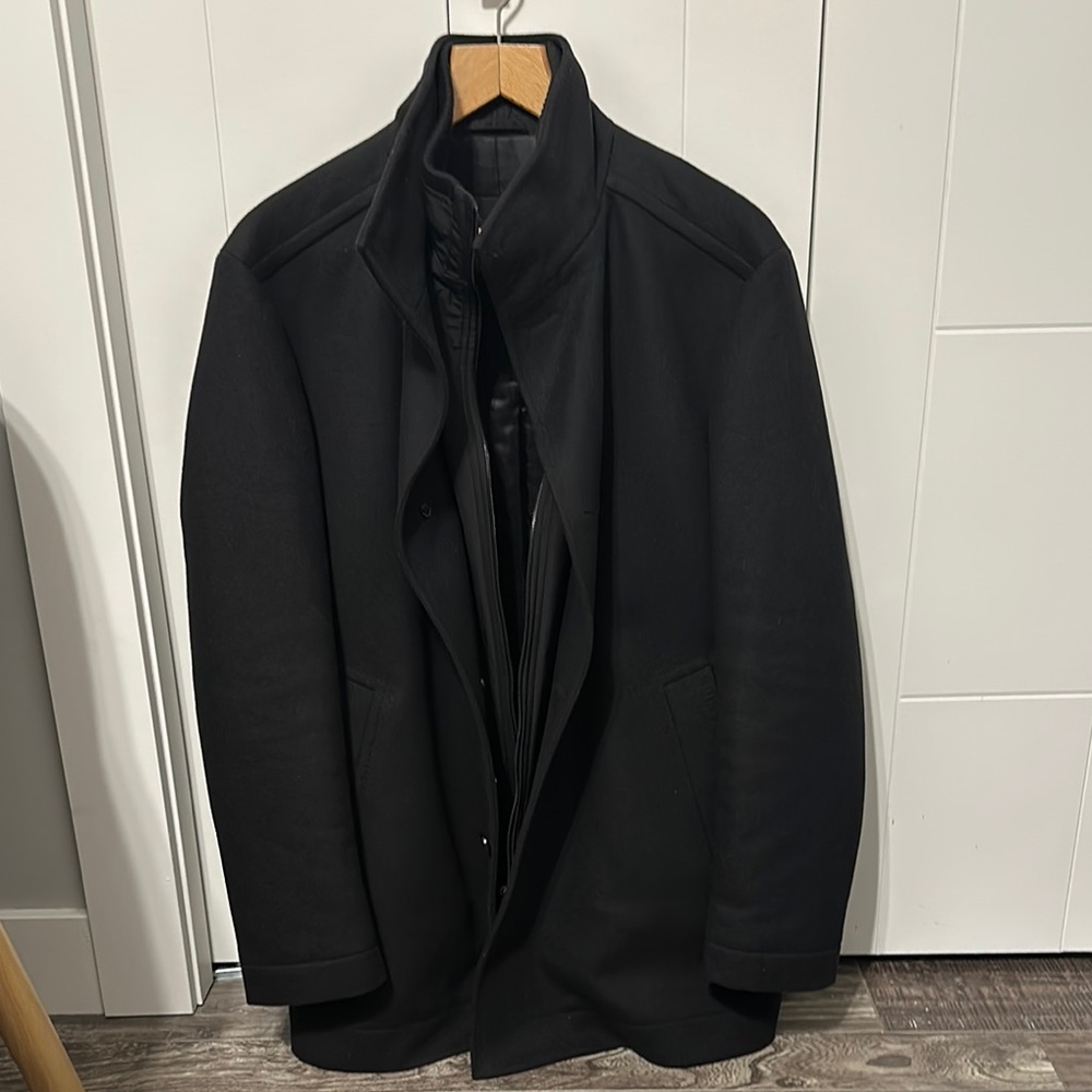 Hugo Boss Men's Black Pea Coat